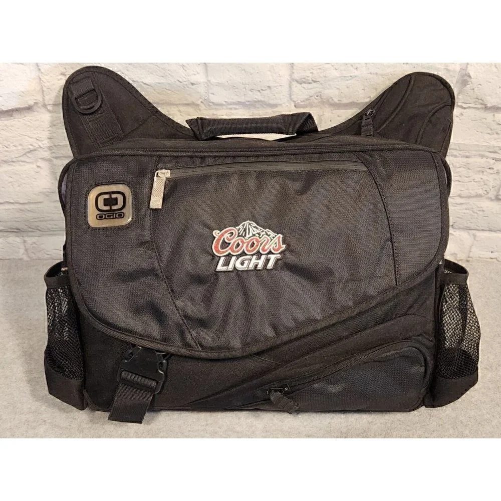 OGIO Coors Light Messenger Bag Black Padded Laptop - Picture 3 of 16
